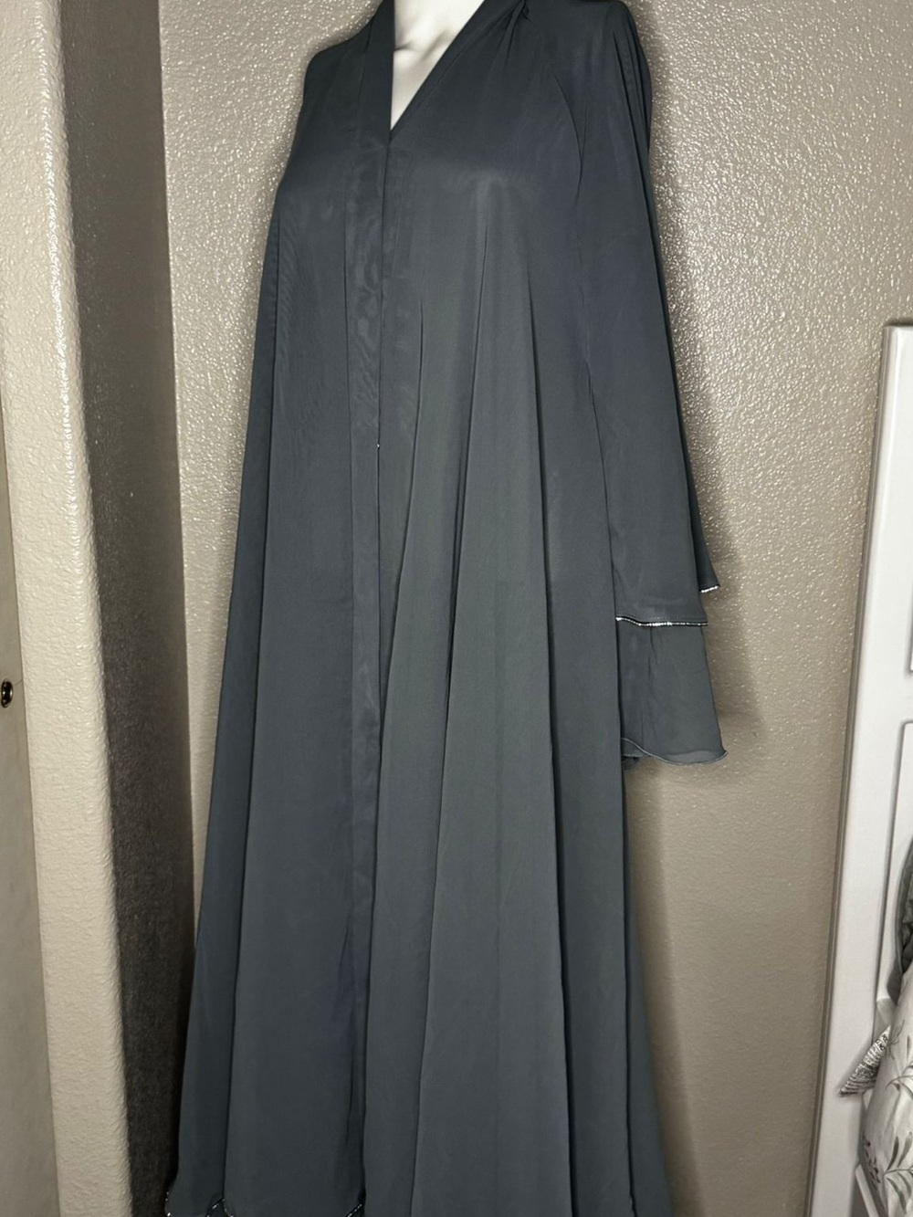 Women's Flowing Dark Gray Maxi Skirt